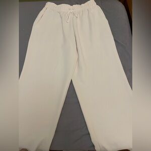 Aritzia waist tie pants size medium, cream